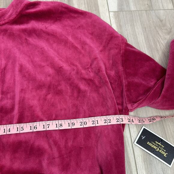 Juicy Couture black label pomegranate velour Beverly zip up jacket size XS - Picture 6 of 6
